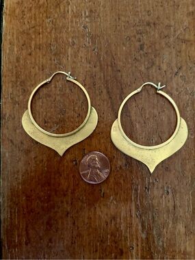 Gold-plated Alhambra Hoop Earrings by Jane Diaz